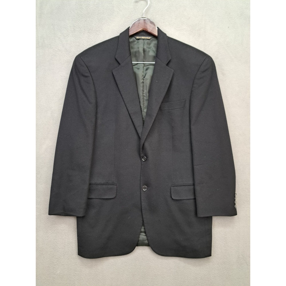 Jack Victor Montreal Loro Piana 100% Cashmere Blazer Sports Coat Mens 42L Black